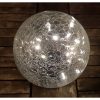 Szolár üveggömb, leszúrható - 15 cm, 20 melegfehér LED-es