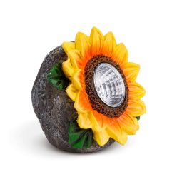 Szolár napraforgó - hidegfehér LED - 5x8x8,6 cm