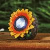 Szolár napraforgó - hidegfehér LED - 5x8x8,6 cm