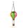 Felakasztható szolár lámpa - hőlégballon - lángeffekt - 12 sárga LED - 11x11x37 cm