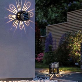   Szolár dekorlámpa - fali vagy álló - 8x9 cm - 1 melegfehér SMD LED