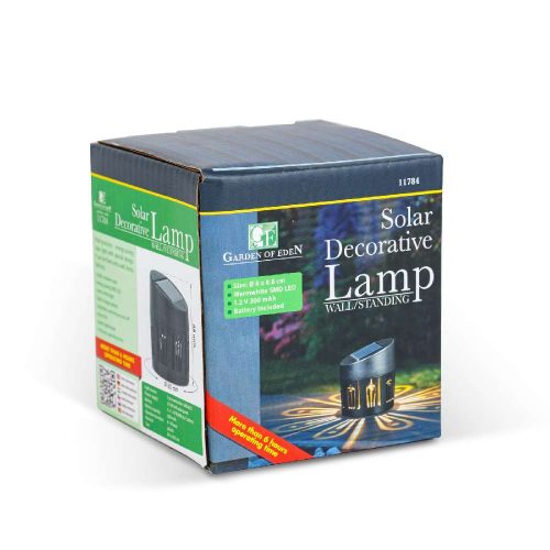 Szolár dekorlámpa - fali vagy álló - 8x9 cm - 1 melegfehér SMD LED
