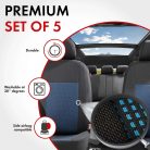 Üléshuzat garnitúra - fekete-kék - ARDWELL - WALSER