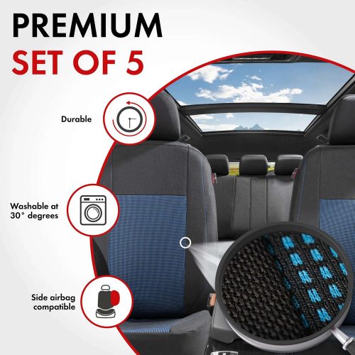 Üléshuzat garnitúra - fekete-kék - ARDWELL - WALSER