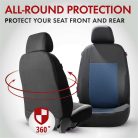 Üléshuzat garnitúra - fekete-kék - ARDWELL - WALSER