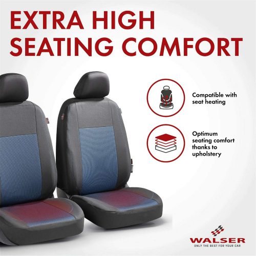 Üléshuzat garnitúra - fekete-kék - ARDWELL - WALSER