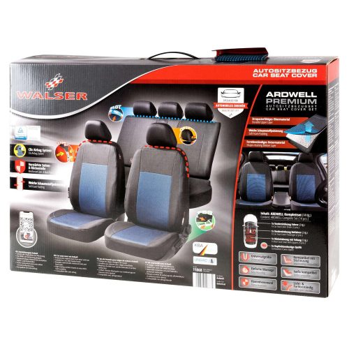 Üléshuzat garnitúra - fekete-kék - ARDWELL - WALSER