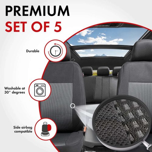 Üléshuzat garnitúra - fekete-szürke - ARDWELL - WALSER