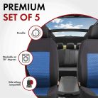 Üléshuzat garnitúra - fekete-kék - AVIGNON - WALSER