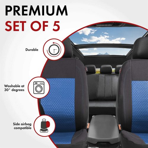 Üléshuzat garnitúra - fekete-kék - AVIGNON - WALSER