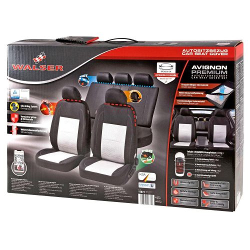 Üléshuzat garnitúra - fekete-ezüst - AVIGNON - WALSER