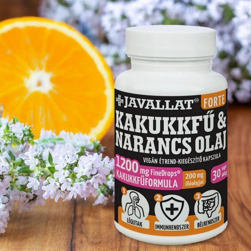 Kakukkfű + narancs olaj - 60 db étrend-kiegészítő FineDrops gyógynövénykapszula