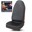 Ülésvédő huzat első ülésre - ECO bőr - fekete-piros - GUARDIAN - WALSER