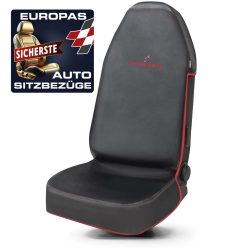   Ülésvédő huzat első ülésre - ECO bőr - fekete-piros - GUARDIAN - WALSER