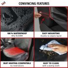 Ülésvédő huzat első ülésre - ECO bőr - fekete-piros - GUARDIAN - WALSER