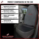 Ülésvédő huzat első ülésre - ECO bőr - fekete-piros - GUARDIAN - WALSER