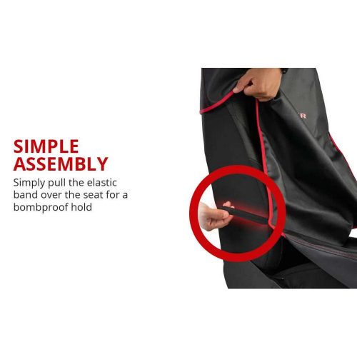 Ülésvédő huzat első ülésre - ECO bőr - fekete-piros - GUARDIAN - WALSER