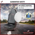 Ülésvédő huzat első ülésre - ECO bőr - fekete-piros - GUARDIAN - WALSER