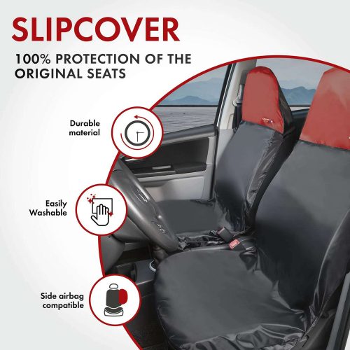 Ülésvédő huzat első ülésre Outdoor Sports - fekete-piros - WALSER