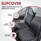 Ülésvédő huzat első ülésre Outdoor Sports - fekete-szürke - WALSER