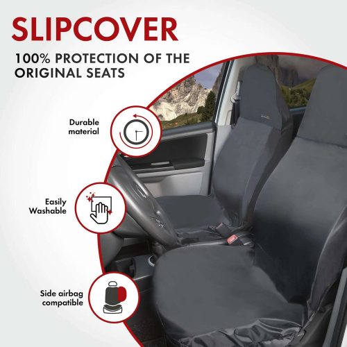 Ülésvédő huzat első ülésre Outdoor Sports - fekete - WALSER