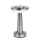 Asztali lámpa - érintésvezérlés - akkus, USB-C táp, 2 W LED - LONDON SILVER - PHENOM