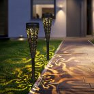 Szolár lámpa - leszúrható - melegfehér LED - 28,5 cm - Garden of Eden