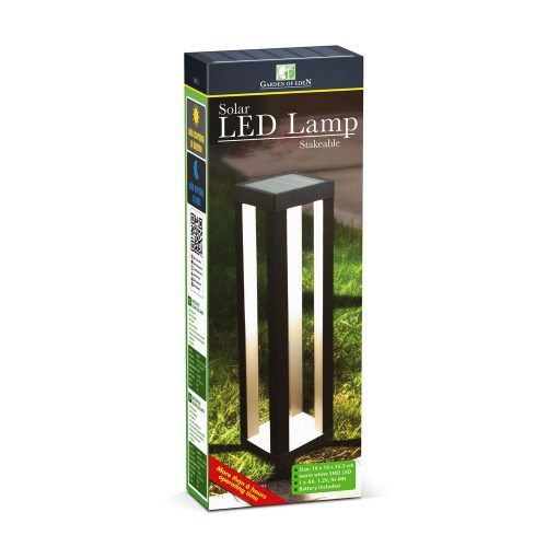 Szolár lámpa - leszúrható - melegfehér LED - 35 cm - Garden of Eden