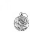 Szent Rita ezüst színű, fém érem, 13 mm
