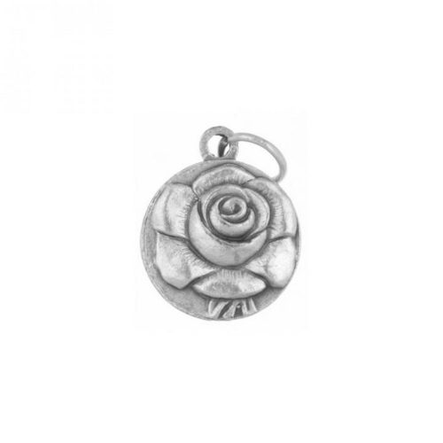 Szent Rita ezüst színű, fém érem, 13 mm