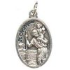 Szent Kristóf ezüst színű fém érem, 22 mm