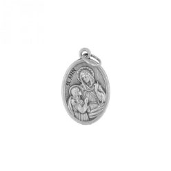 Szent Anna ezüst színű fém érem, 22 mm