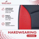 Ülésvédő NOVARA - piros-fekete - WALSER