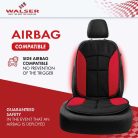 Ülésvédő NOVARA - piros-fekete - WALSER