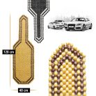 Ülésvédő fagolyós barna-bézs - WALSER