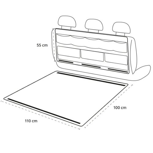 Csomagtér takaró, tároló és rendszerező üléstámlára GIANCARLO - WALSER