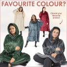 Polár takaró-pulóver, extra puha 104x102 cm OEKO-TEX - szürke