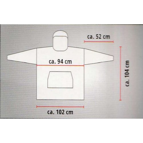 Polár takaró-pulóver, extra puha 104x102 cm OEKO-TEX - szürke