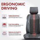 Ülésvédő - ergonomikus - MAX - fekete - WALSER