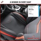 Ülésvédő, ECO bőr fekete-piros REY - WALSER