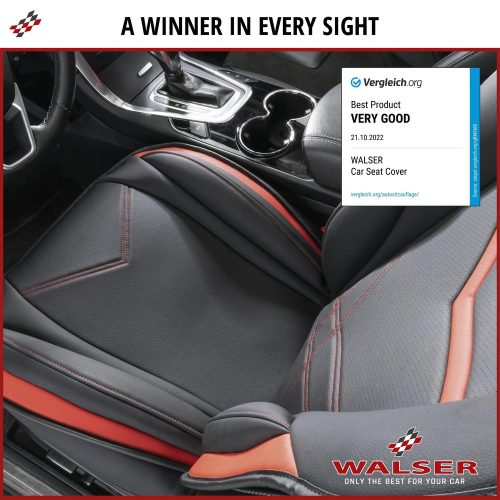 Ülésvédő, ECO bőr fekete-piros REY - WALSER