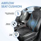 Ülésvédő - ergonomikus - AIR FLOW - fekete - WALSER