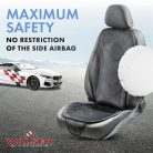 Ülésvédő - ergonomikus - AIR FLOW - fekete - WALSER