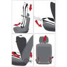 Ülésvédő - ergonomikus - AIR FLOW - fekete - WALSER