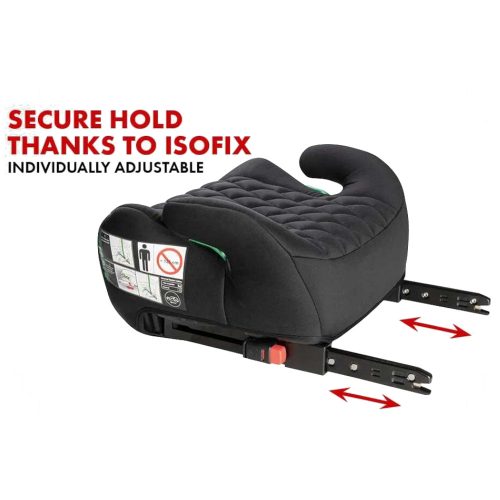 Gyerekülés magasító ISOFIX - ECE R 129 - ANDY - fekete - WALSER