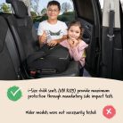 Gyerekülés magasító ISOFIX - ECE R 129 - ANDY - szürke - WALSER