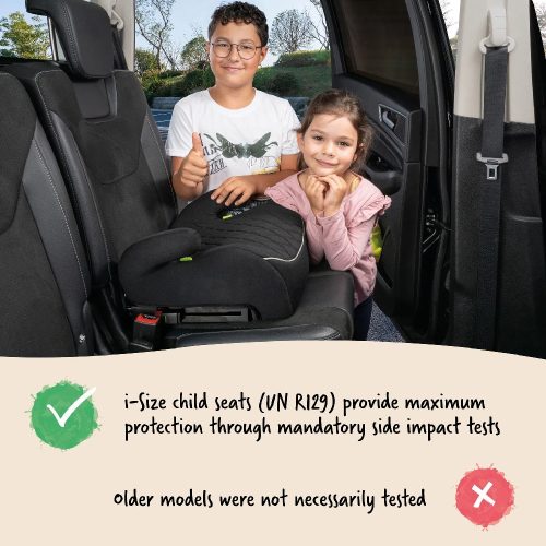 Gyerekülés magasító ISOFIX - ECE R 129 - ANDY - piros - WALSER