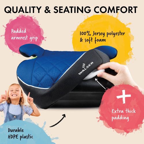 Gyerekülés magasító ISOFIX - ECE R 129 - ANDY - kék - WALSER