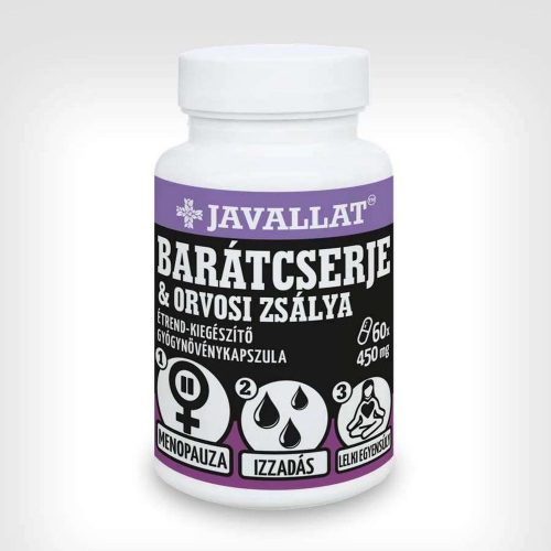 Barátcserje és Orvosi zsálya - 60 db étrend-kiegészítő gyógynövénykapszula