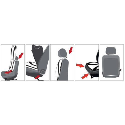 Ülésvédő NORRIS - fekete-piros - WALSER